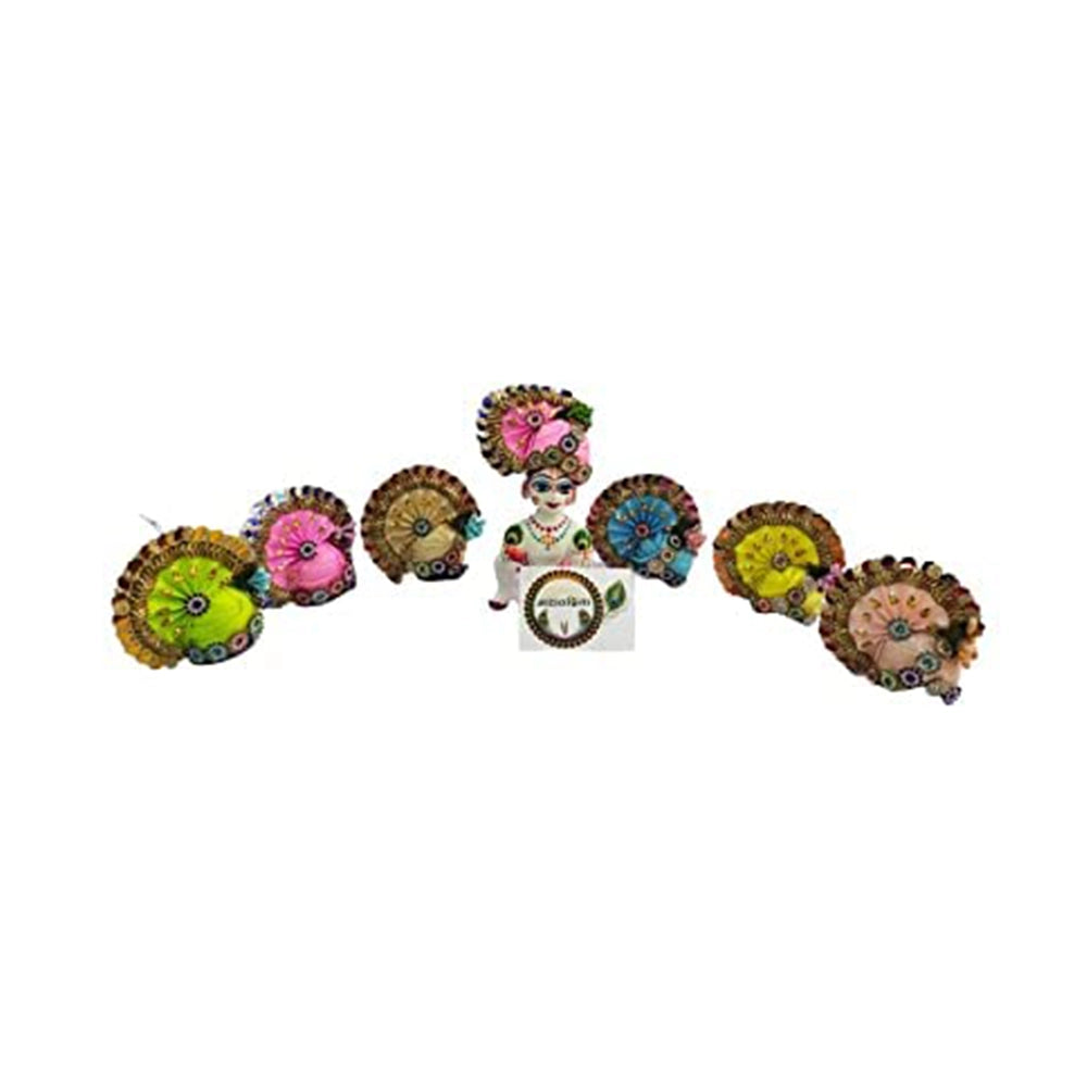 Laddu Gopal Pagdi Mukut Set Pack-4